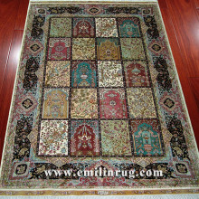 Handmade Persian Silk Carpet Four Season Design